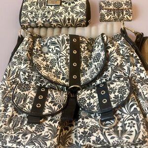 Gigi Hill Convertible Backpack Purse + Wallet & Card Holder Set